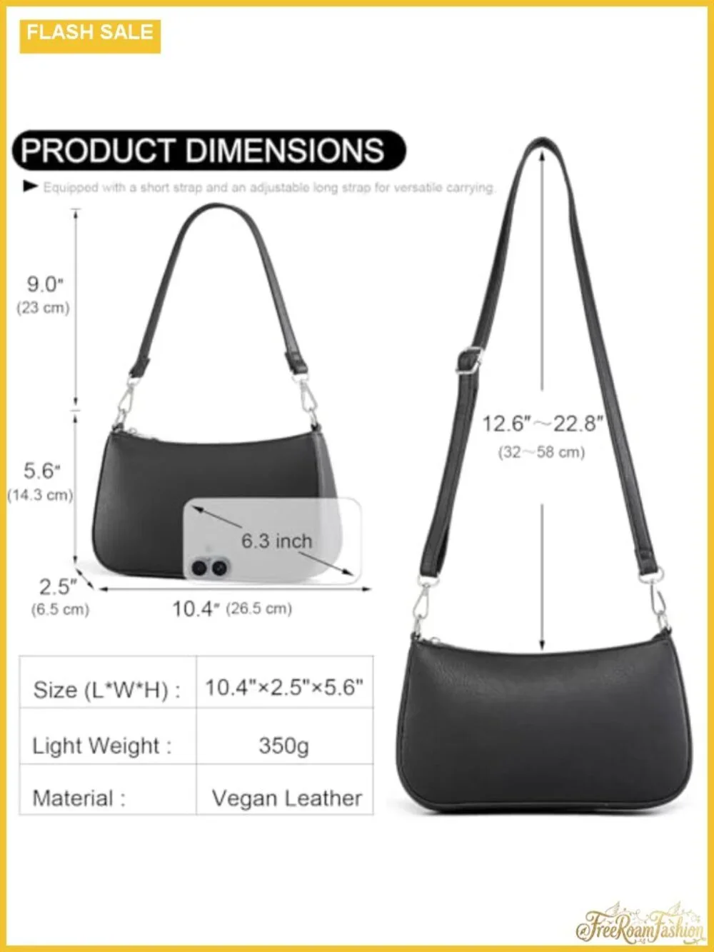 PU Leather Hobo Crossbody Bag Large Capacity Shoulder Purse with Adjustable